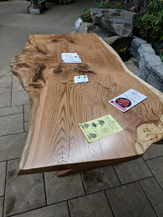 Outdoor Wood Slab Tables for Your Rochester Home