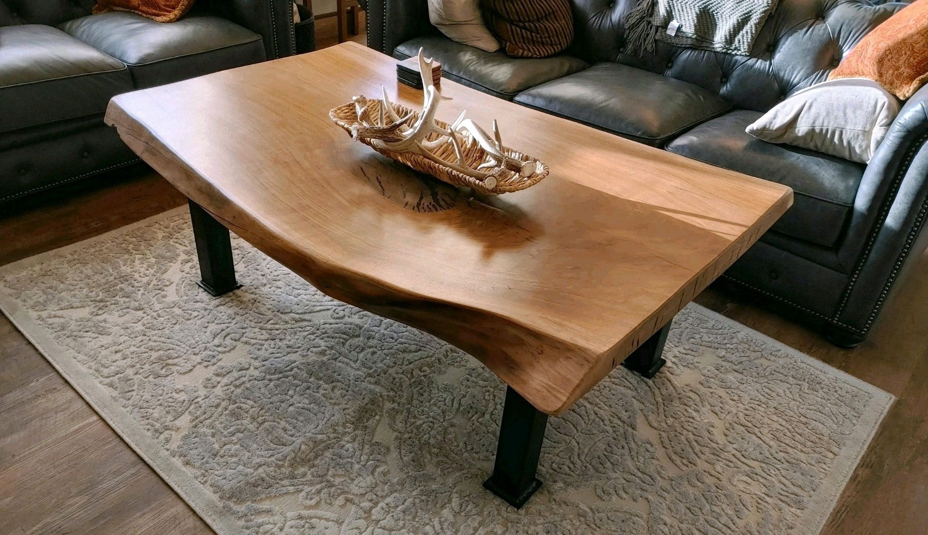 Wood Slab Coffee Table | Living Room Table | Woodsman Design Studio